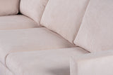 Banken - 3 - zits hoekbank Chiara ribstof beige - Dimehouse