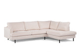 Banken - 3 - zits hoekbank Chiara ribstof beige - Dimehouse
