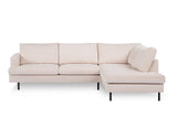 Banken - 3 - zits hoekbank Chiara ribstof beige - Dimehouse