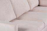 Banken - 3 - zits hoekbank Chiara ribstof beige - Dimehouse