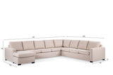 Caleb Corner Sofa Fabric Beige