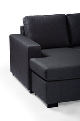 Corner sofa anthracite fabric - 7-seater - 345 x 285 cm - Blake