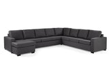 Corner sofa anthracite fabric - 7-seater - 345 x 285 cm - Blake