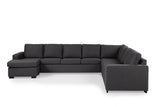 Corner sofa anthracite fabric - 7-seater - 345 x 285 cm - Blake