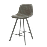 Siena Taupe Saddle PU Faux Leather Bar Stool 
