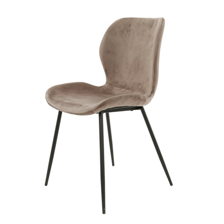 Elegant dining chair Argo Velvet Champagne - Without armrests 