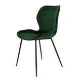Chic Dining Chair Argo Velvet Green - Without Armrests 