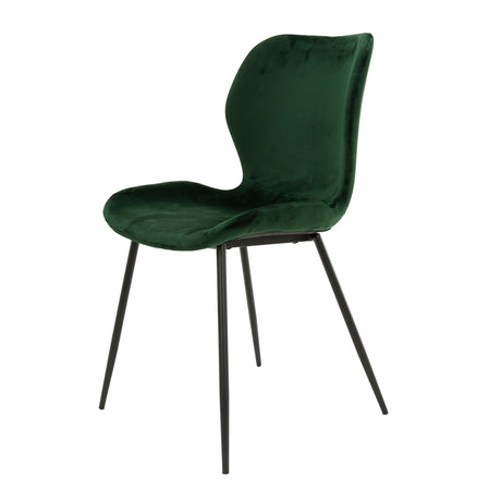 Chic Dining Chair Argo Velvet Green - Without Armrests 