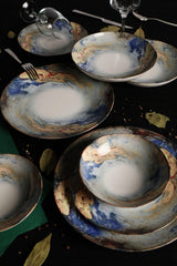 GBSATN24KY4101615 White Blue Gold 100% PORCELAIN