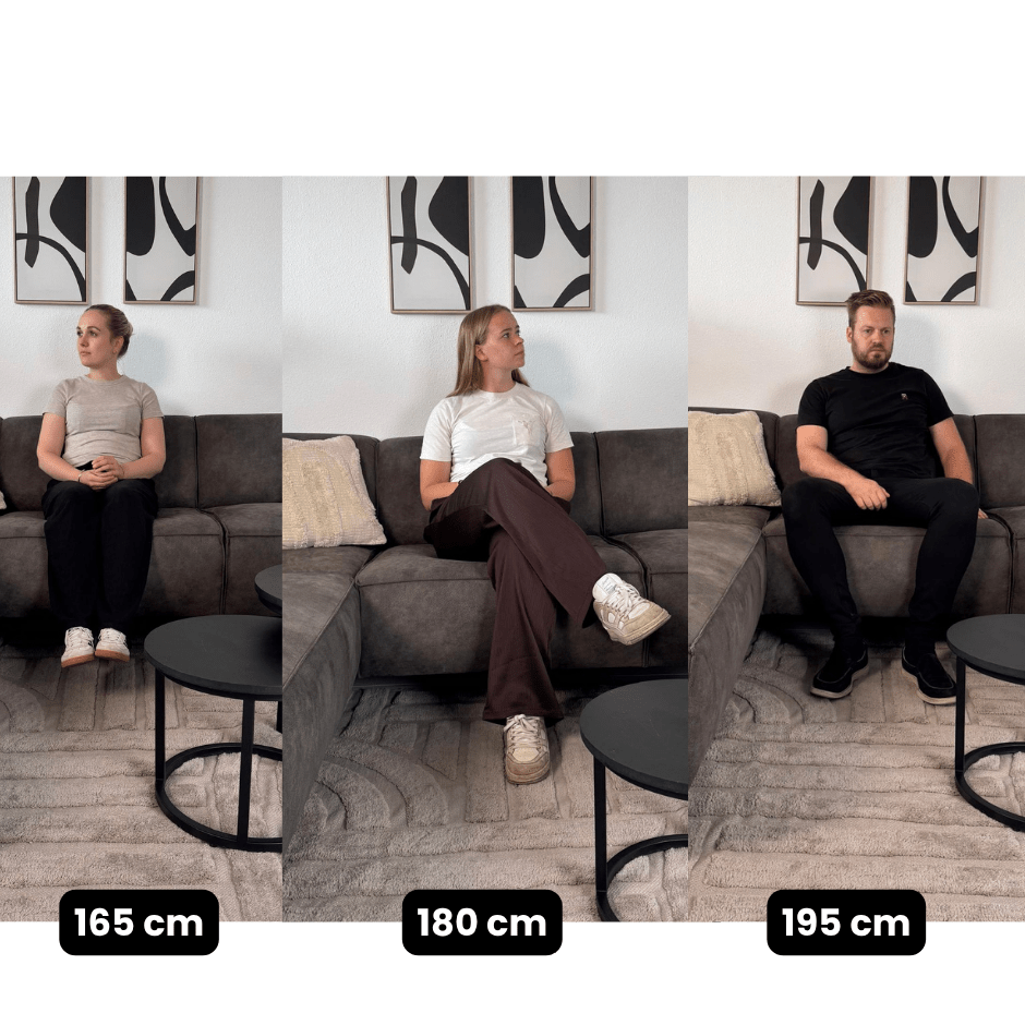 Industrial corner sofa anthracite eco-leather Brisbane - right 