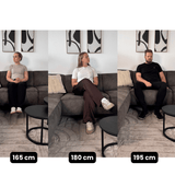 Industrial corner sofa anthracite eco-leather Brisbane - right 