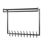 Coat rack Kym 20-Hook Dark Gray - With Rod 