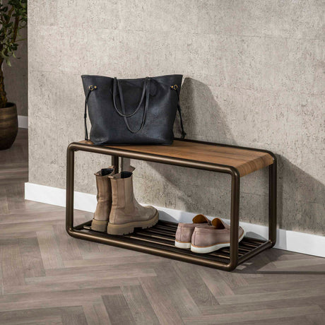 Senna Shoe Bench Drift brown 80x35 cm 