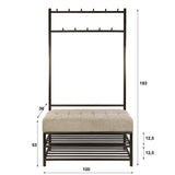 Bancroft Wardrobe Bench Drift brown 100x39x183 cm 