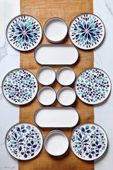 MCH09211 Blue White 100% CERAMIC 19 cm wide