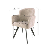 Set of 2 dining chairs Luma Hoven rich sand 