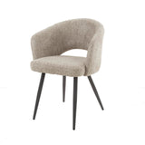 Set of 2 dining chairs Cargo Bouclé Sand 