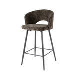 Modern Brown Bar Stool Alba Tissee Cargo Fabric 