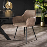 Dining chair Rivo Rib Rock Sand Rib fabric Seat 