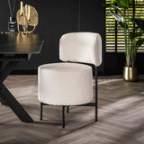 Dining Chair Dante Bouclé White Swivel - Without Armrests 