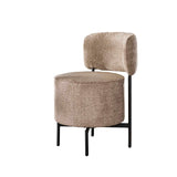 Set of 2 dining chairs Dante Bouclé sand and swivel 