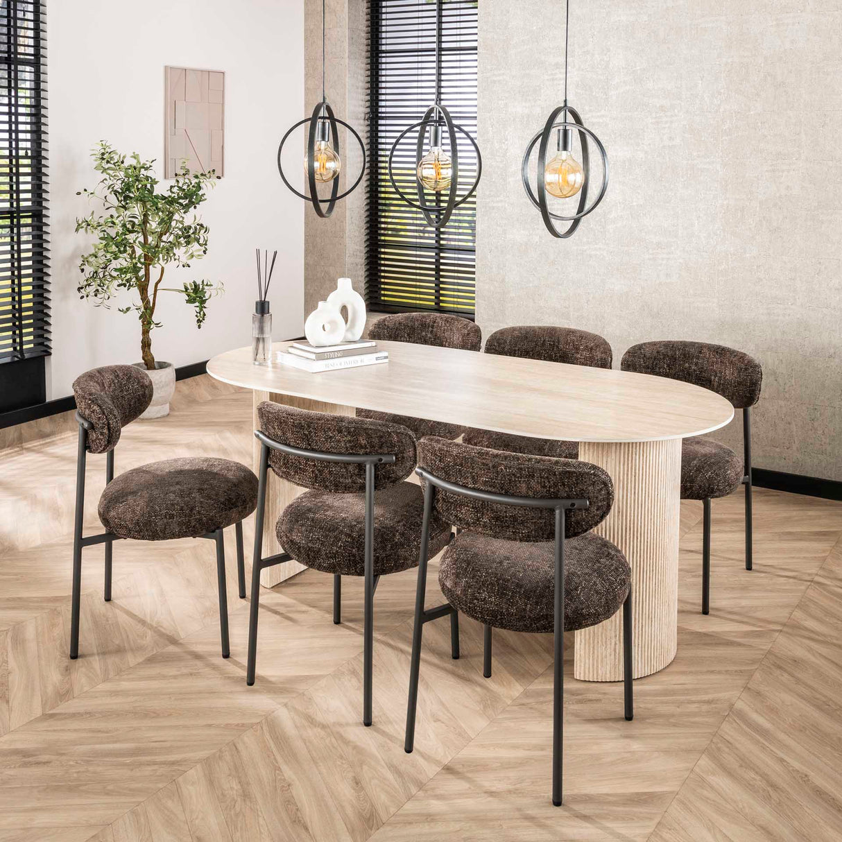 Dining chair Aero Tissee Cargo Tissee Fabric Brown 