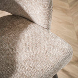 Eetkamerstoelen - Moderne Eetkamerstoel Zand Cargo Tissee Stof - Dimehouse