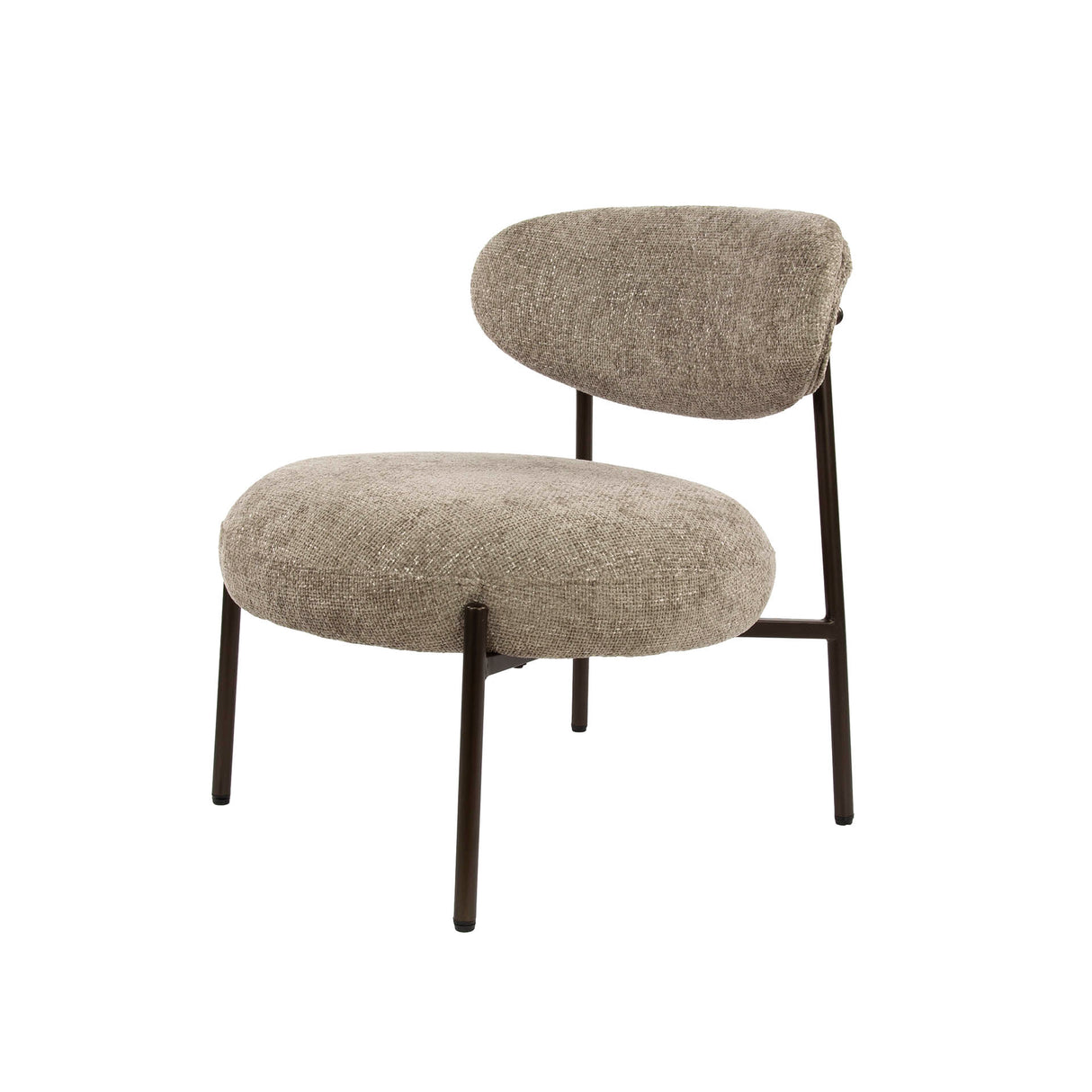 Nova Round Armchair – Sand-colored Fabric 