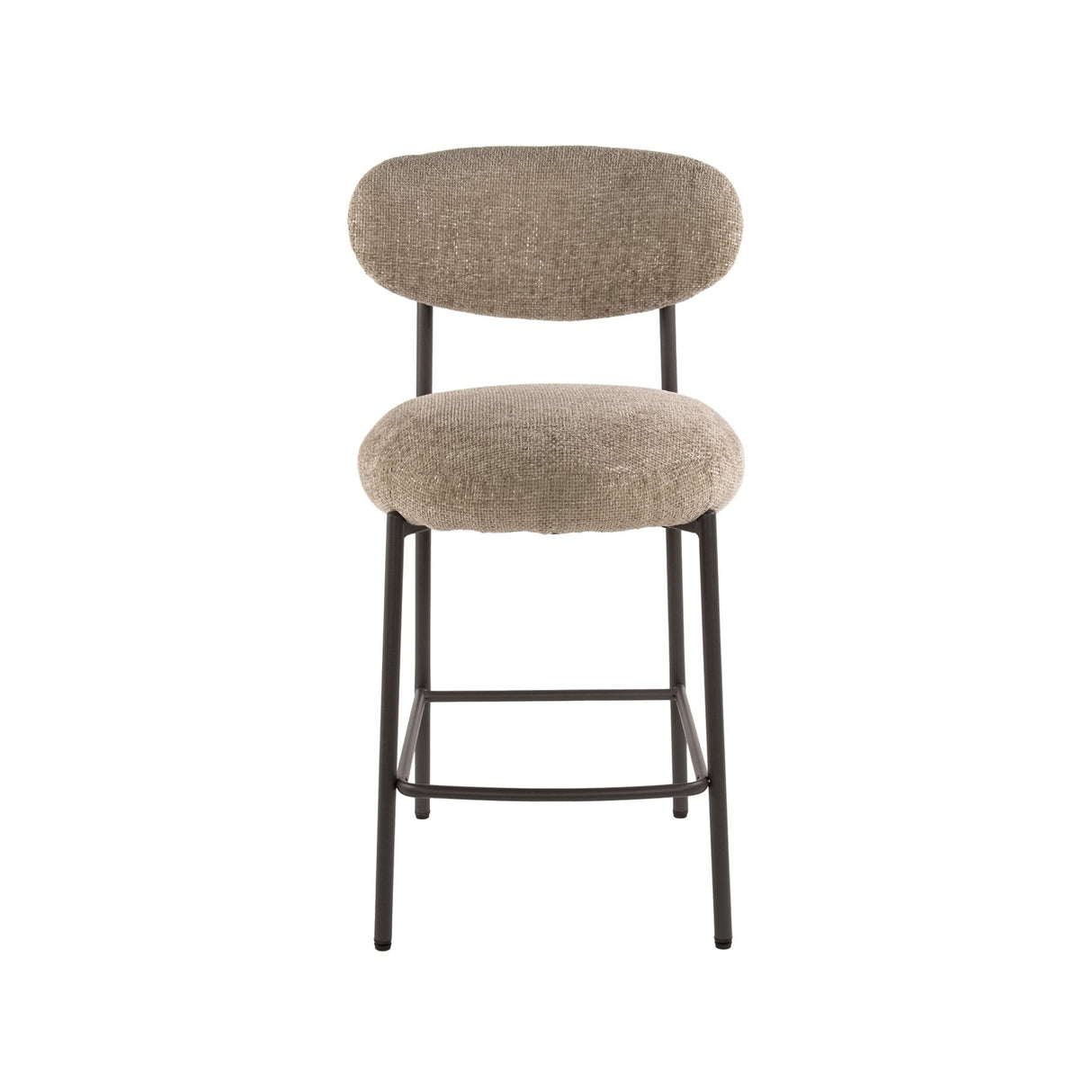 Bar stool Round Duo Cargo sand fabric - set of 2 