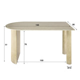Arco Dining Table Ceramic Travertine 140x80 cm 