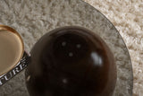 Living room table Sphere Walnut and Grey 120x70 cm Walnut Grey Tempered glass 