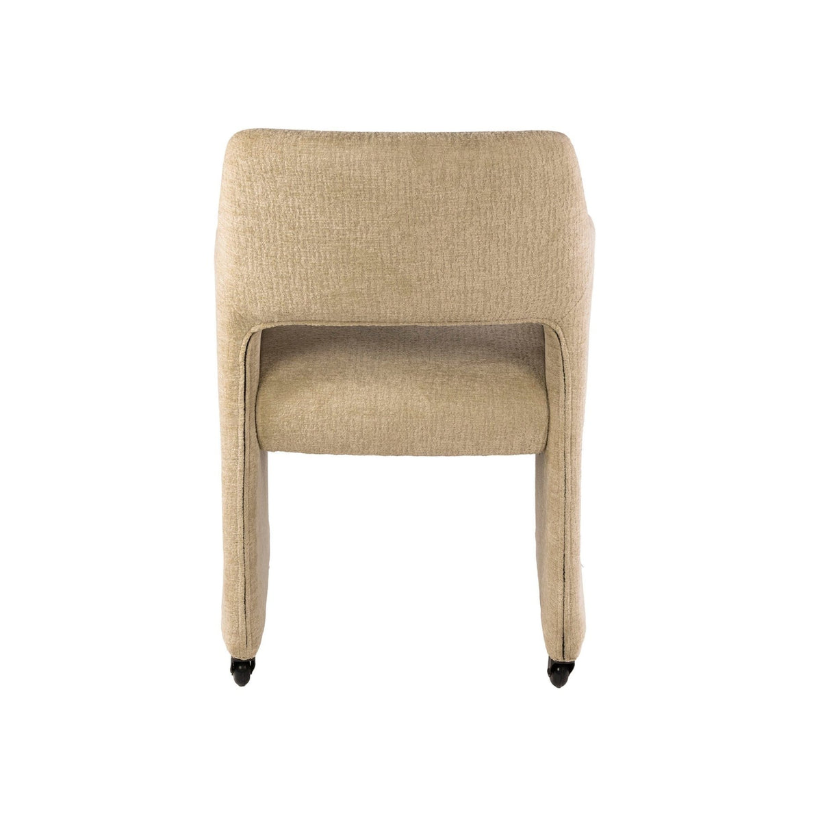 Set of 2 dining chairs Jaroq sand on wheels 