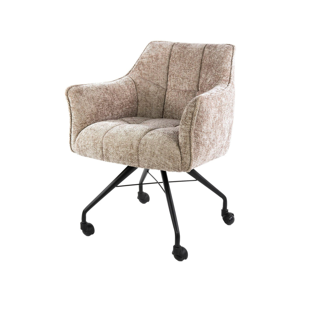 Set of 2 dining chairs Hoven rich sand elegant 