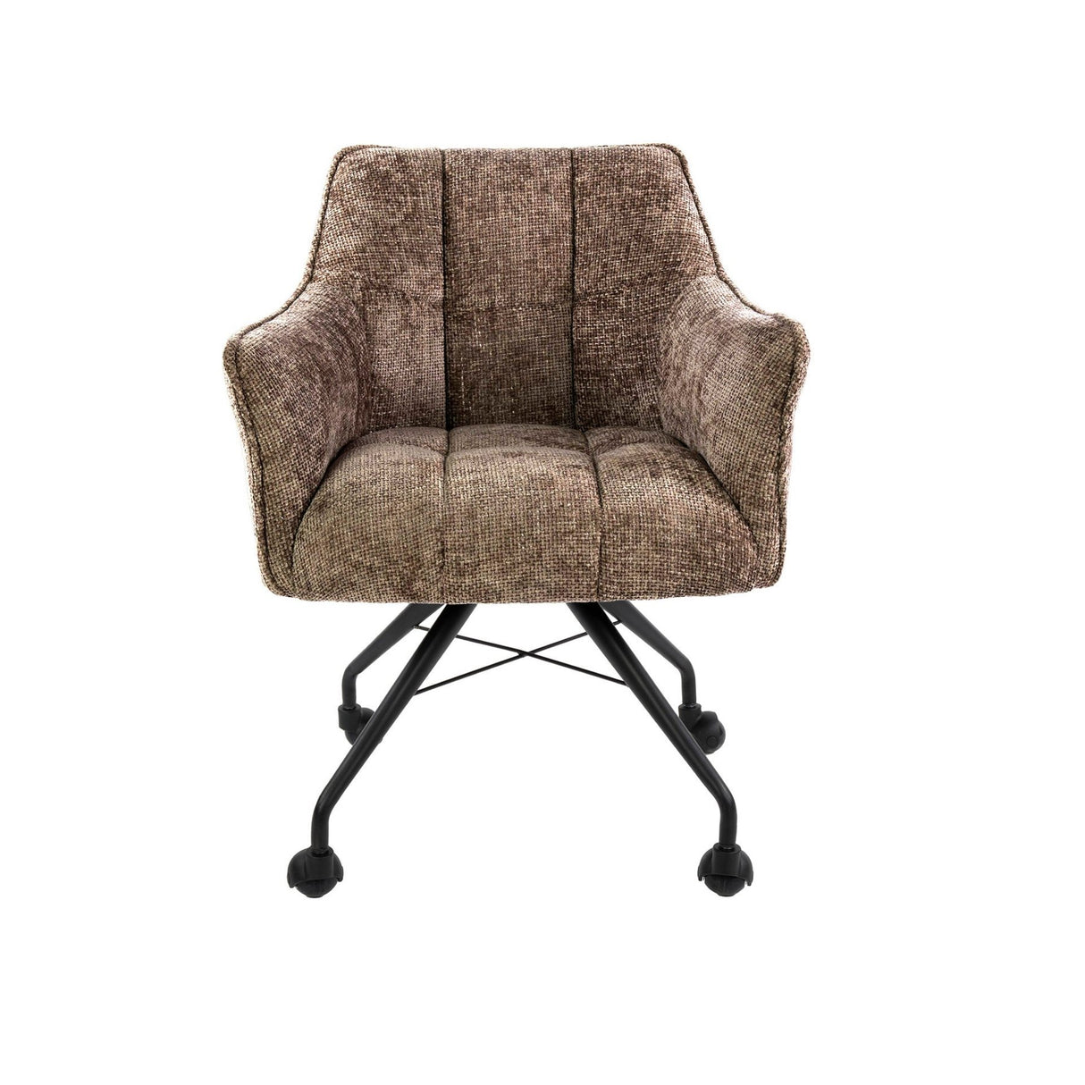 Set of 2 dining chairs Hoven Rich Champagne upholstered 