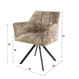 Dining chair Lino Sand Swivel 