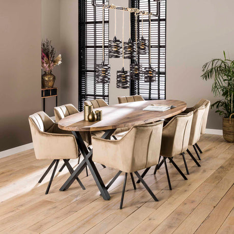 Dining chair Lino Hoven Champagne Swivel 