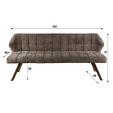Dining room sofa grid taupe brown chenille