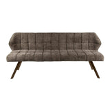 Dining room sofa grid taupe brown chenille