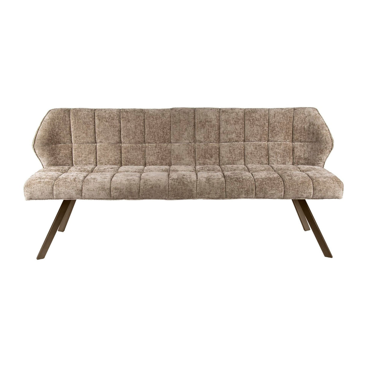 Dining room sofa Grid Chenille Brown