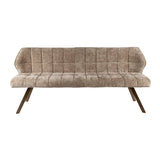 Dining room sofa Grid Chenille Brown