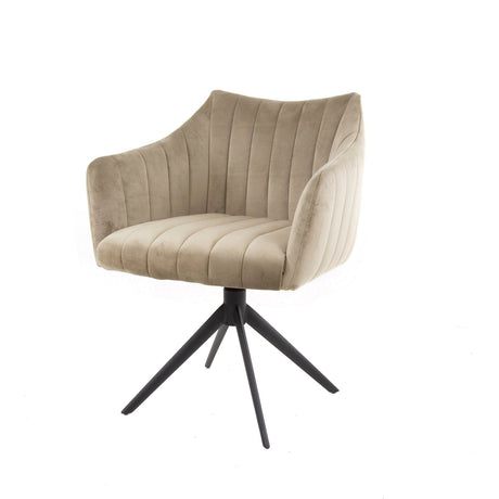 Dining chair Monaco Rotatable Velvet Champagne 