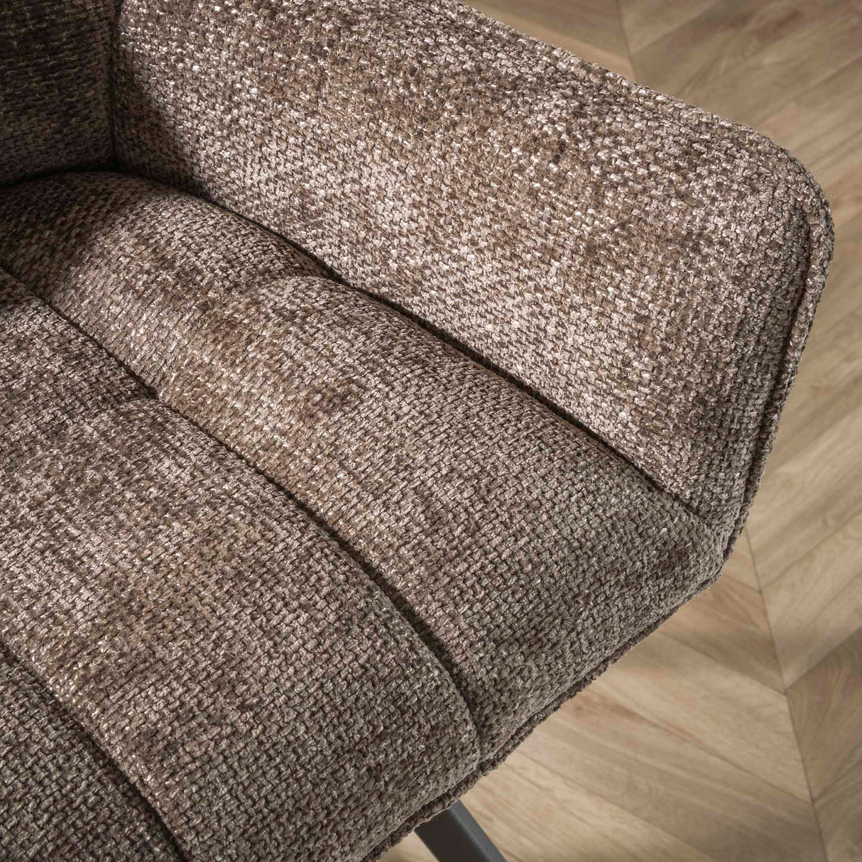 Eetkamerbanken - Eetkamerbank Chia Chenille Stof Rich Taupe 188 cm - Dimehouse