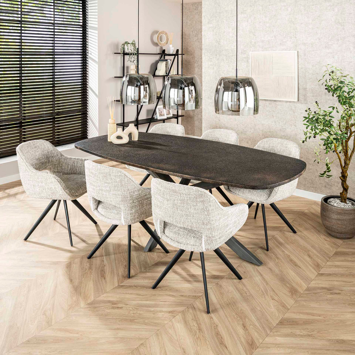 Springo Dining Chair Swivel Eagle Cream 