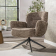 Armchairs - Savona swivel armchair Hoven Rich Fabric Champagne - Dimehouse