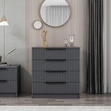Chest of drawers bare anthracite melamine 72x77x42 cm