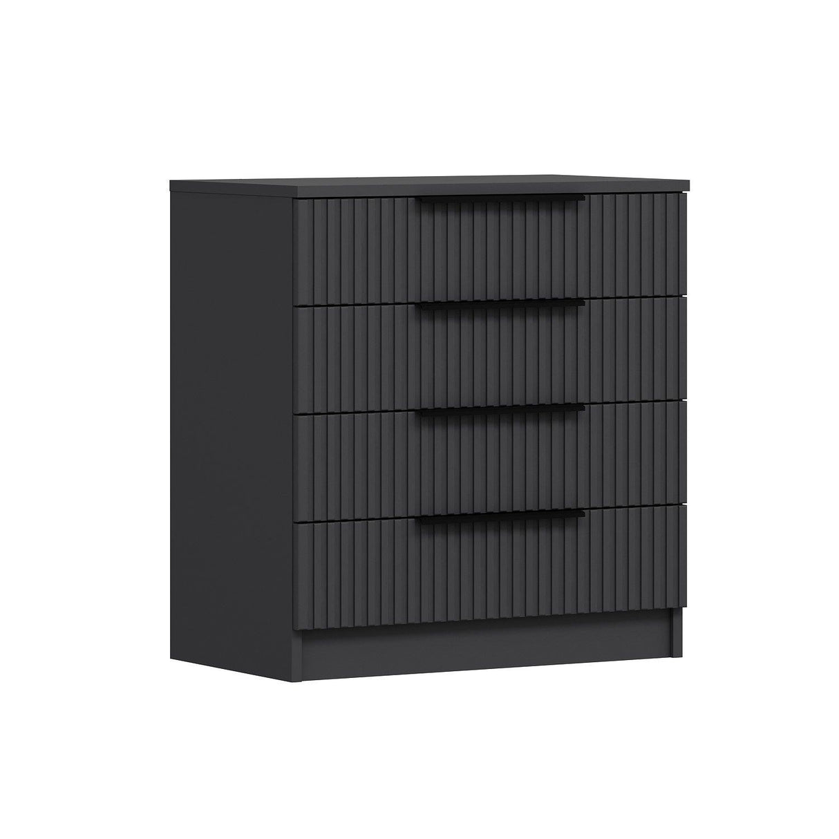 Chest of drawers bare anthracite melamine 72x77x42 cm
