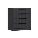 Chest of drawers bare anthracite melamine 72x77x42 cm