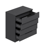 Chest of drawers bare anthracite melamine 72x77x42 cm