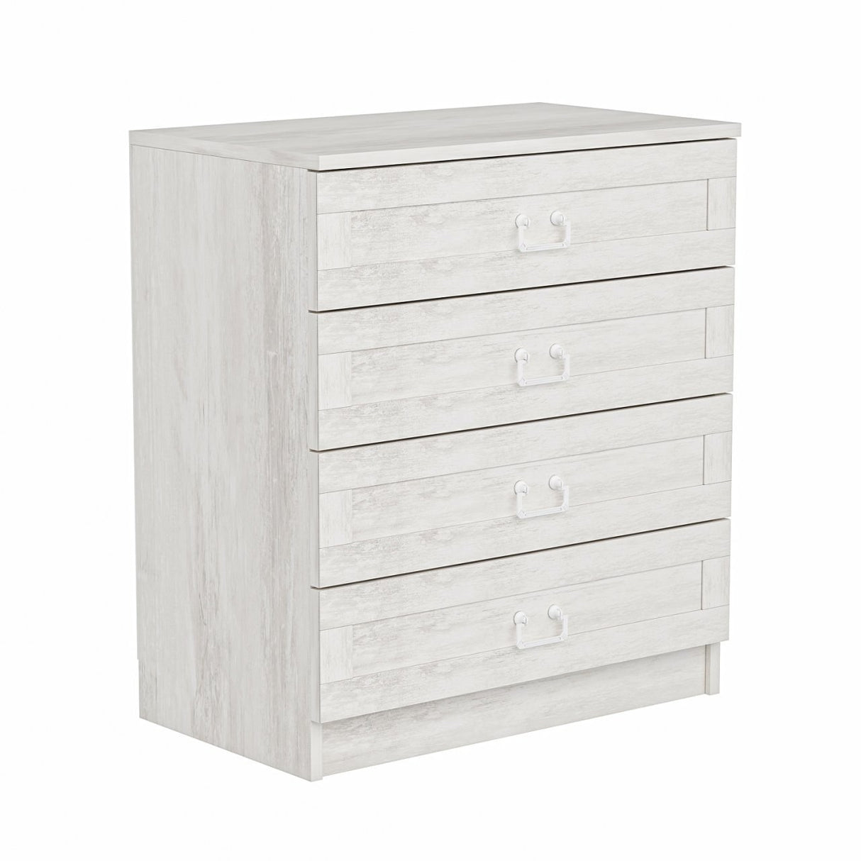 Chest of drawers bare white melamine 72x42x77 cm