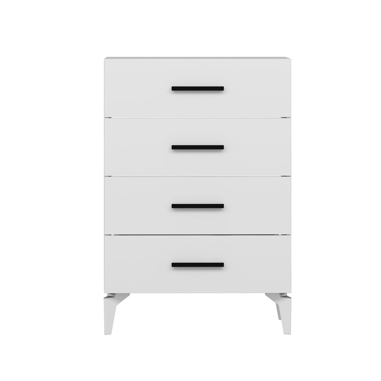 Chest of drawers bare white melamine 72x106x47 cm
